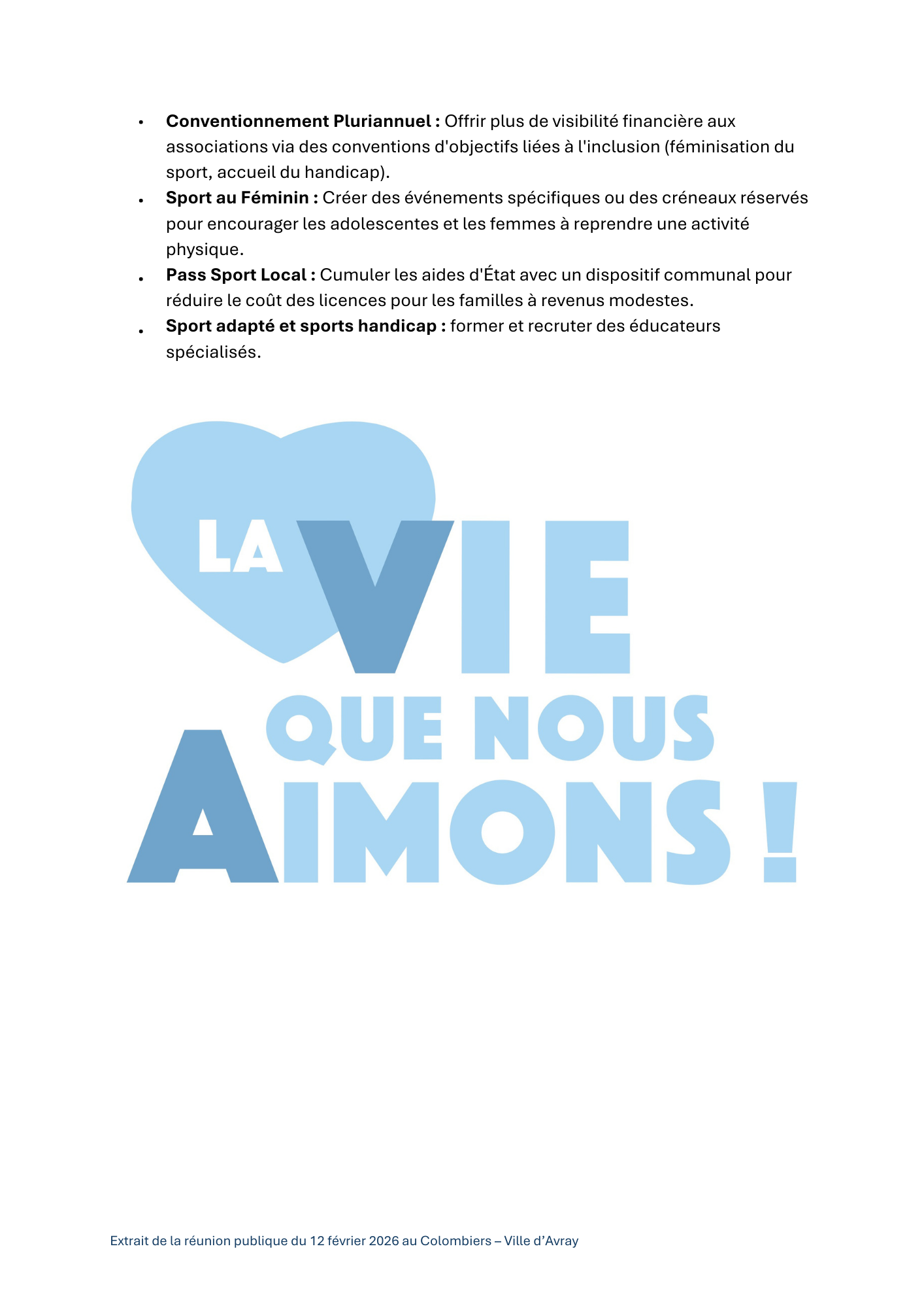 Focus Programme Ville d'Avray pour tous maire aline de marcillac