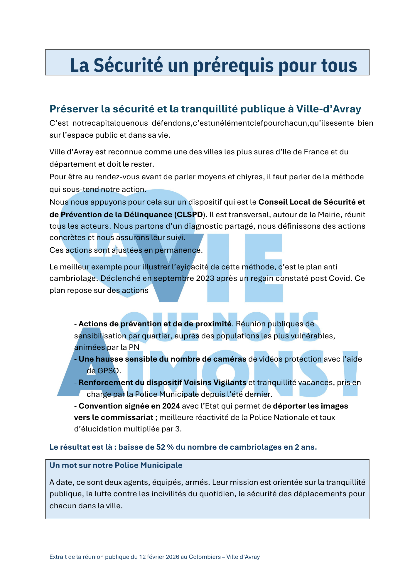 Focus Programme Ville d'Avray pour tous maire aline de marcillac